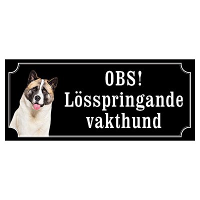 Akita hundskylt gammaldags stil emaljskylt hund