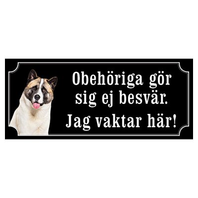 Akita hundskylt gammaldags stil emaljskylt hund