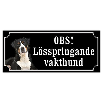 Appenzeller sennenhund gontjaja hundskylt gammaldags stil emaljskylt hund