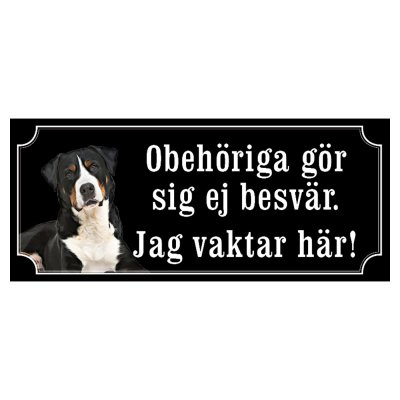 Appenzeller sennenhund gontjaja hundskylt gammaldags stil emaljskylt hund