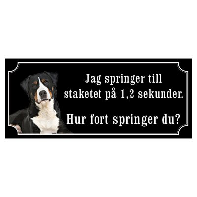 Appenzeller sennenhund gontjaja hundskylt gammaldags stil emaljskylt hund