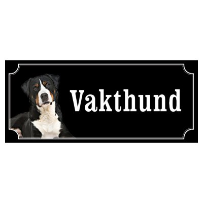 Appenzeller sennenhund gontjaja hundskylt gammaldags stil emaljskylt hund Vakthund