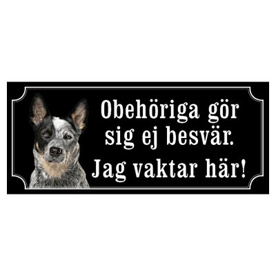 Australian cattledog hundskylt gammaldags stil emaljskylt hund