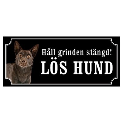 Kelpie gammaldags stil emaljskylt hund