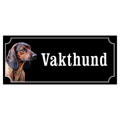 Bayersk viltspårhund hundskylt gammaldags stil emaljskylt hund Vakthund