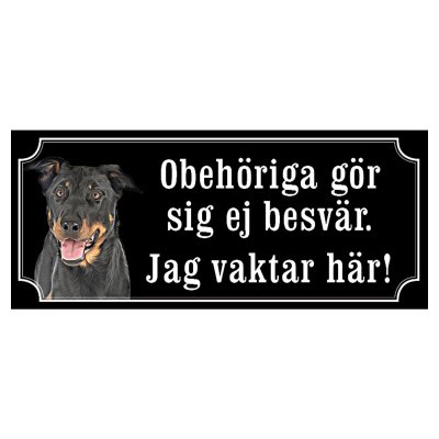 Beauceron hundskylt gammaldags stil emaljskylt hund