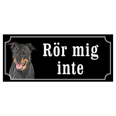 Beauceron hundskylt gammaldags stil emaljskylt hund