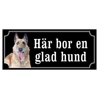 Belgisk vallhund laekenois hundskylt gammaldags stil emaljskylt hund