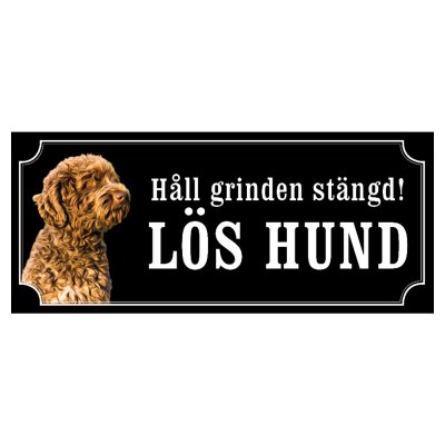 Barbet hundskylt gammaldags stil emaljskylt hund