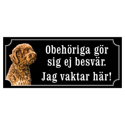 Barbet hundskylt gammaldags stil emaljskylt hund