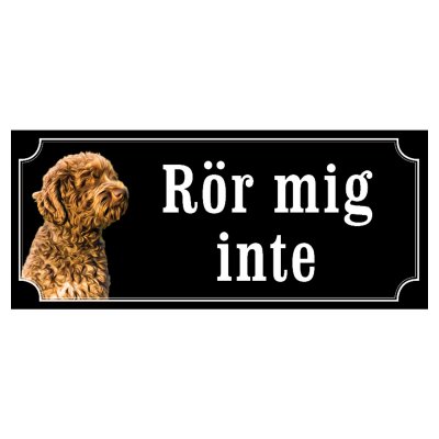 Barbet hundskylt gammaldags stil emaljskylt hund Rör mig inte