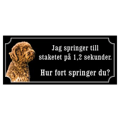 Barbet hundskylt gammaldags stil emaljskylt hund