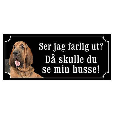 Blodhund gammaldags stil emaljskylt hund