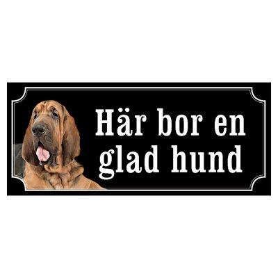 Blodhund gammaldags stil emaljskylt hund