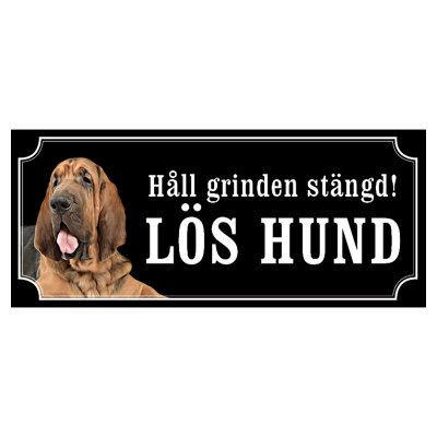 Blodhund gammaldags stil emaljskylt hund