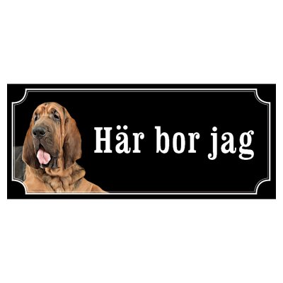 Blodhund gammaldags stil emaljskylt hund