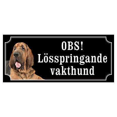Blodhund gammaldags stil emaljskylt hund