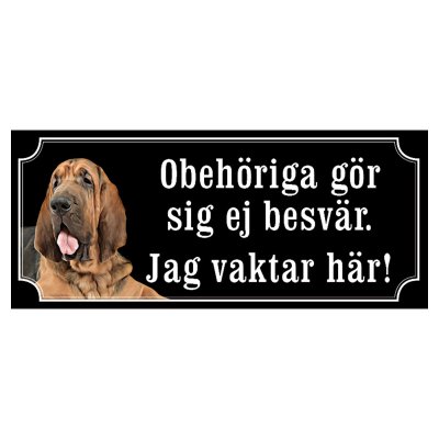 Blodhund gammaldags stil emaljskylt hund