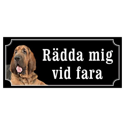 Blodhund gammaldags stil emaljskylt hund