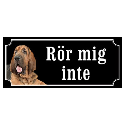 Blodhund gammaldags stil emaljskylt hund