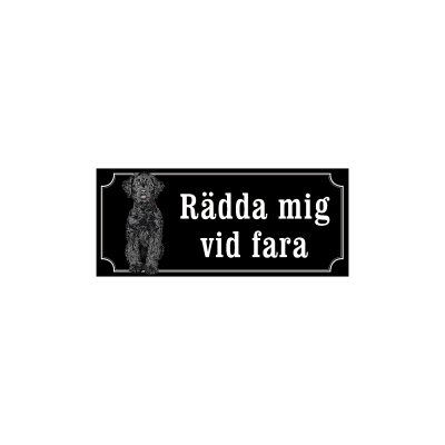 labradoodle svart gammaldagsstil