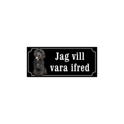 skyltar i gammaldagsstil svart labradoodle