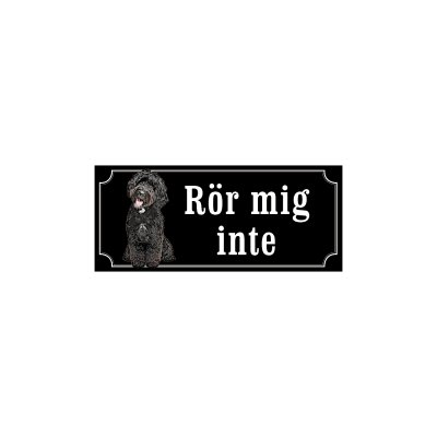 skyltar i gammaldagsstil svart labradoodle