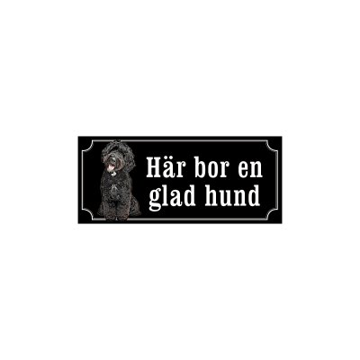 skyltar i gammaldagsstil svart labradoodle