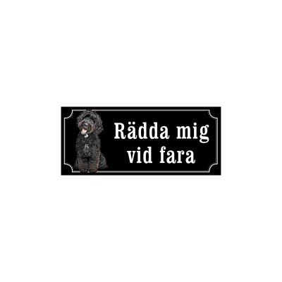 skyltar i gammaldagsstil svart labradoodle