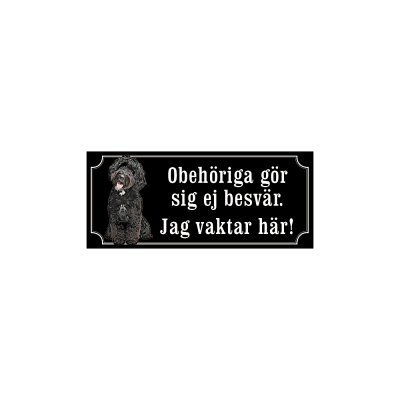 skyltar i gammaldagsstil svart labradoodle
