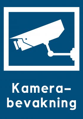 Kamerabevakning övervakningskamera skylt