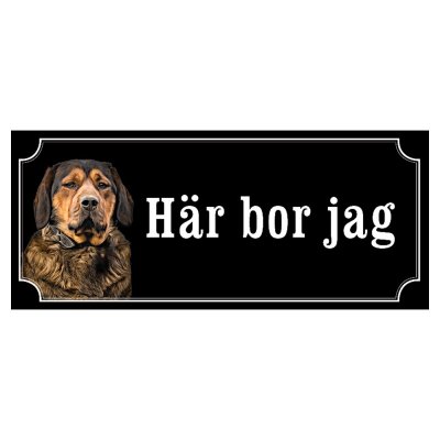 Alpine Dachsbracke alpenländische dachsbracke hundskylt dogsign sign dog happy print hjortröd finaste skylten tanfärgad hundskyl