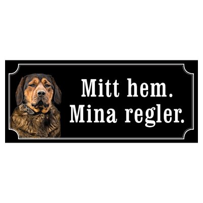 Alpine Dachsbracke alpenländische dachsbracke hundskylt dogsign sign dog happy print hjortröd finaste skylten tanfärgad hundskyl