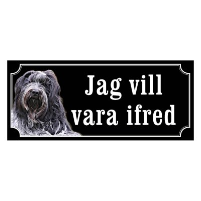 Schapendoes flera färger, gammaldags stil emaljskylt hund