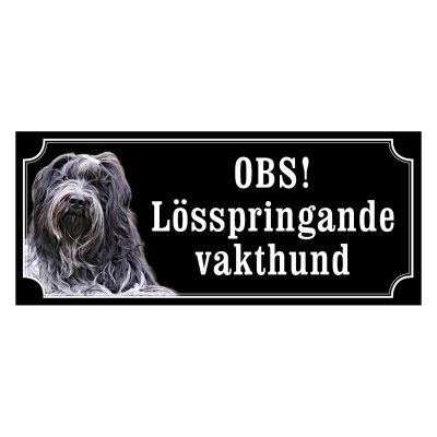 Schapendoes flera färger, gammaldags stil emaljskylt hund