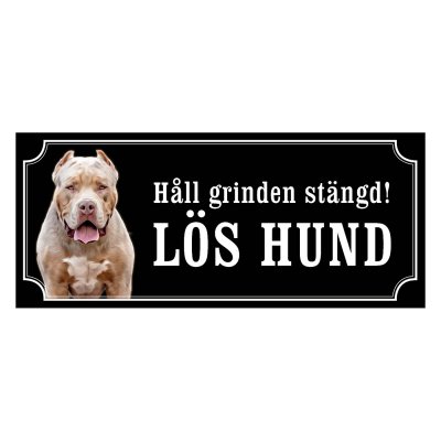 American bully ljus gammaldags stil emaljskylt hund