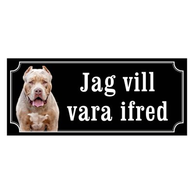 American bully ljus gammaldags stil emaljskylt hund