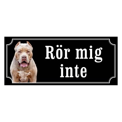 American bully ljus gammaldags stil emaljskylt hund