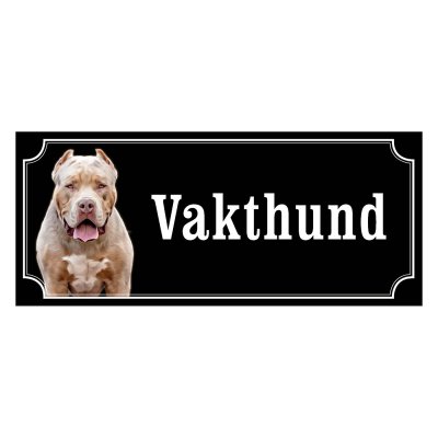 American bully ljus gammaldags stil emaljskylt hund