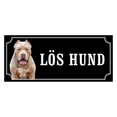 American bully ljus gammaldags stil emaljskylt hund