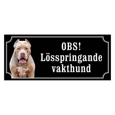 American bully ljus gammaldags stil emaljskylt hund