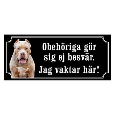 American bully ljus gammaldags stil emaljskylt hund