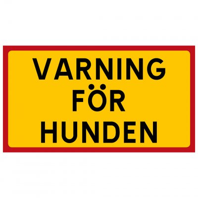 Varning för hunden