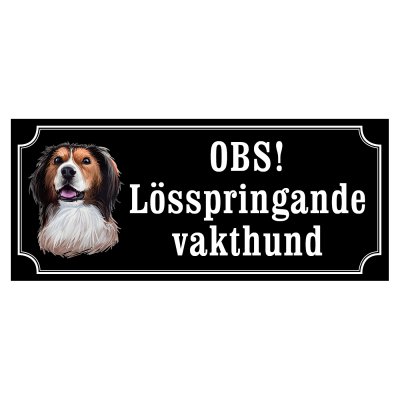 skylt kooiker vakthund lösspringande