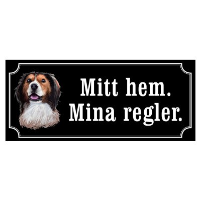 skylt kooiker vakthund mitt hem mina regler