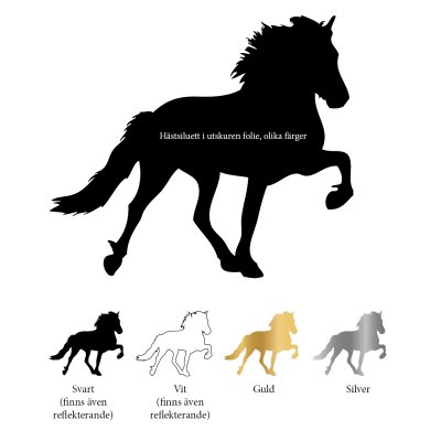 dekal till transporten horses hästsiluett att sätta på transporten utskuren vinyl folie hästhuvud