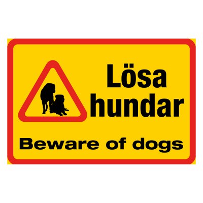 skylt cane corso rottweiler lösa hundar beware of dog