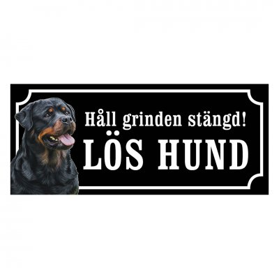 Rottweiler gammaldags stil emaljskylt hund