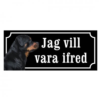 Rottweiler gammaldags stil emaljskylt hund