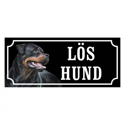 Rottweiler gammaldags stil emaljskylt hund